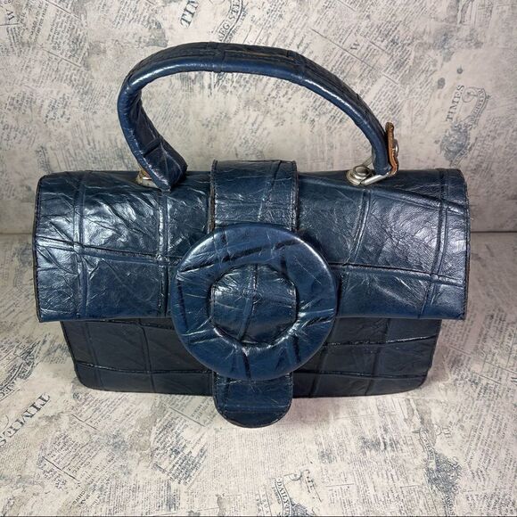 Jeanne Bernard Vintage 60’s Crocodile / Alligator Handbag - Picture 2 of 13